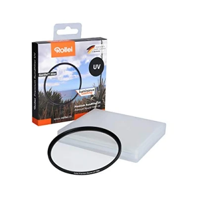 Abbildung von Rollei Premium Rundfilter UV 52 mm Filter und Schutzfilter mit Aluminium Ring aus Gorilla Glas spezieller Beschichtung Größe: