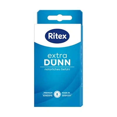 Abbildung von Ritex Extra dünn Kondome natürliches Gefühl für ein intensiveres Empfinden, 8 Stück, Made in Germany