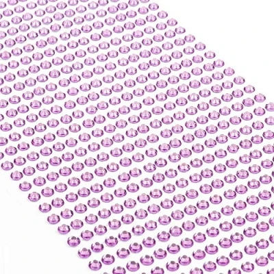 Abbildung von Movoja Lilane Strasssteine runde Glitzersteine 880 Stück 4 mm selbstklebend zum Verzieren und Basteln Schmucksteine aufkleben Steinchen Dekosteine Bastelsteine Lila