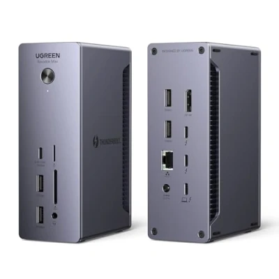 Abbildung von UGREEN Revodok Max 213 Thunderbolt 4 Dock 40Gbps (Dual 4K@60Hz, Single 8K Display), 13 in 1 Docking Station 90W Aufladen für Laptop, 2.5Gbps Ethernet, microSD&amp;SD 4.0, 3.5mm Aux