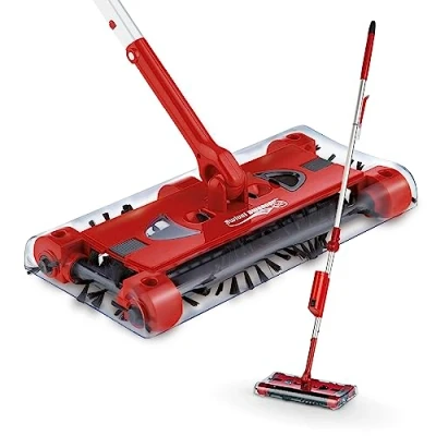 Abbildung von Swivel Sweeper Akku Besen einfache Krümelaufnahme Kabellos, beutellos &amp; wiederaufladbar Bodenfeger mit rückenschonendem Knickgelenk 360 Rotation Maximale Flexibilität Mühelose Reinigung