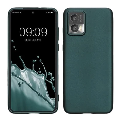 Abbildung von kwmobile Case kompatibel mit Motorola Edge 30 Neo Hülle Schutzhülle aus Silikon metallisch schimmernd Handyhülle Metallic Petrol