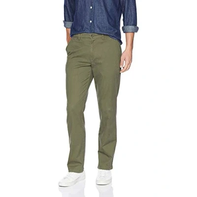 Abbildung von Amazon Essentials Herren Legere Stretch Chinohose mit gerader Passform, Olivgrün, 31W / 32L