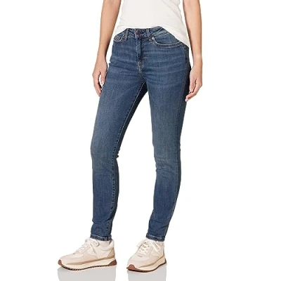 Abbildung von Amazon Essentials Damen Skinny Jeans mit Hohem Bund, Mittlere Waschung, 40 Kurz