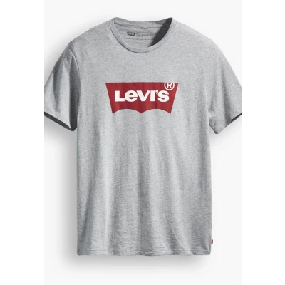 Abbildung von Levi&#039;s Graphic Setin NECK Tshirt print, Herren, Größe: Large, Midtone grey