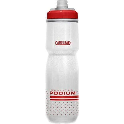 Abbildung von Camelbak Podium Chill Sportwasserflasche, Quetschflasche, zum Laufen, Radfahren, Wandern Feuriges Rot/Weiss