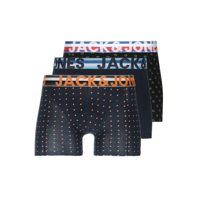 Abbildung von Jack &amp; Jones Jachenrik Trunks 3 PACK Panties, Herren, Größe: XL, Black/navy blazer
