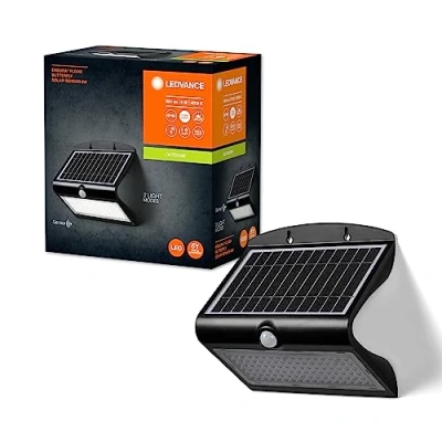 Abbildung von LEDVANCE ENDURA BUTTERFLY Solar Flutlicht, schwarz, 8W, 850lm, Bewegungs &amp; Lichtsensor, Outdoor Leuchte, Batterie aufladbar, umweltfreundlich, lange Lebensdauer, einfache Montage, IP65, 4000K