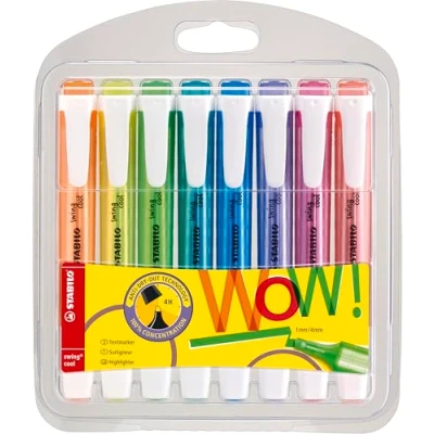 Abbildung von Textmarker STABILO swing cool 8er Pack mit 8 verschiedenen Farben