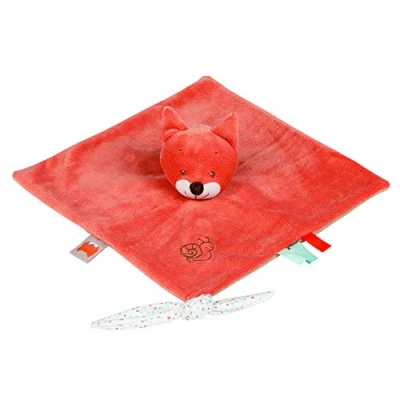 Abbildung von Nattou Schnuffeltuch Fuchs Oscar mit Befestigung für Schnuller, 28 x cm, Fanny und Oscar, Orange