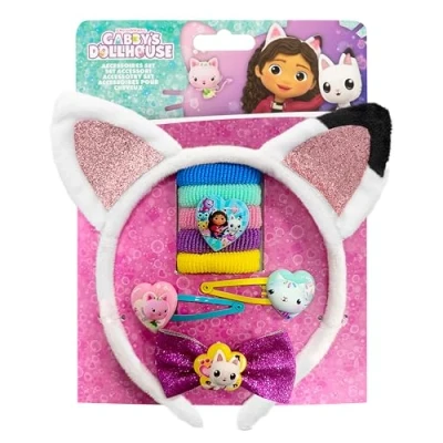 Abbildung von Joytoy Gabby&#039;s Dollhouse Haarschmuckset mit Katzenohren, 5 Haarbänder und 3 Haarclips 16,5x2x20,5 cm