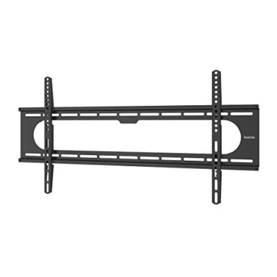 Abbildung von Hama TV Wandhalterung (37 90 Zoll Halterung für Fernseher bis zu 100kg, max. VESA 800x400, feste Fernseh mit minimalem Wandabstand, inkl. Fischer Dübel &amp; Montageanleitung) schwarz