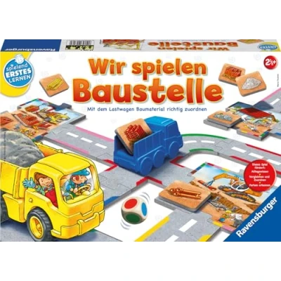 Abbildung von Ravensburger 24726 Wir spielen Baustelle Bau und Zuordnungsspiel für die Kleinen Spiel Kinder ab 2 Jahren, Spielend erstes Lernen 1 Spieler, Yellow