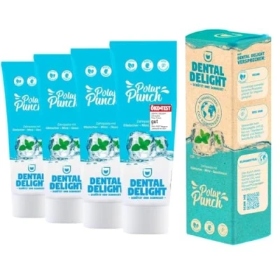 Abbildung von DENTAL DELIGHT Polar Punch Zahnpasta, Vegane Zahnpasta mit Geschmack, Zahncreme (Minze, 4er Pack)