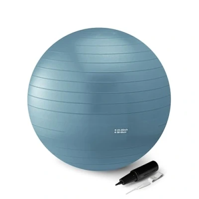 Abbildung von Amazon Basics Yoga und Pilates Übungsball, Durchmesser 58 66 cm, Türkis