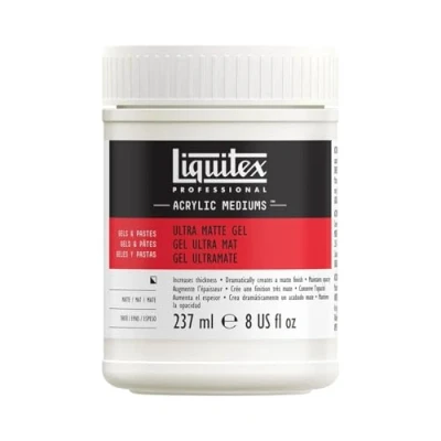Abbildung von Liquitex 5420 Professional Ultra Mattes Gel Medium für Acrylfarben,wird zum Erhalt der Opazität und Strecken von opaken Farben benutzt 237ml Topf