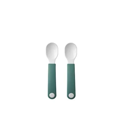 Abbildung von Mepal Lernlöffel Mio Baby Lernbesteck Spülmaschinengeeignet &amp; BPA frei 2er Set Deep turquoise