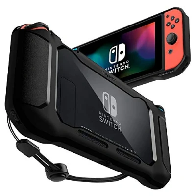 Abbildung von Spigen Rugged Armor Hülle Kompatibel mit Nintendo Switch Schwarz