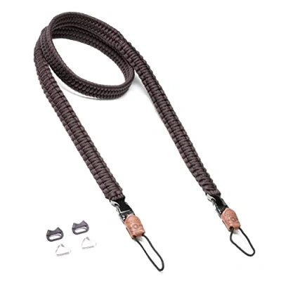 Abbildung von C Rope Kameragurt THE TRAVELER handgeflochten aus Paracord, Schultergurt mit Schnellverschluss, 125cm, Braun