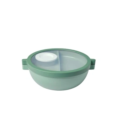 Abbildung von Mepal Bento Lunchbowl Vita Brotdose mit Fächern Extra Fach Deckel, Dressing Deckel &amp; Tablett Bentobox Salatbox to go Nordicsage