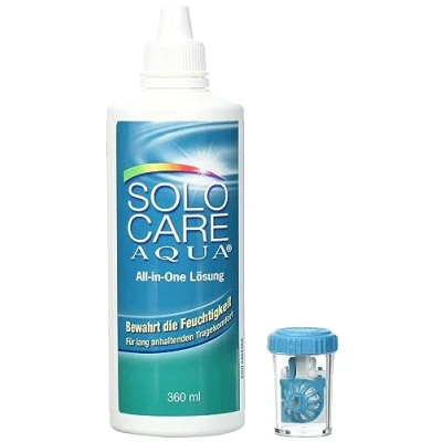 Abbildung von Solocare Aqua Pflegemittel Systempack (4 x 360ml) für weiche Kontaktlinsen 360 ml (4er Pack)
