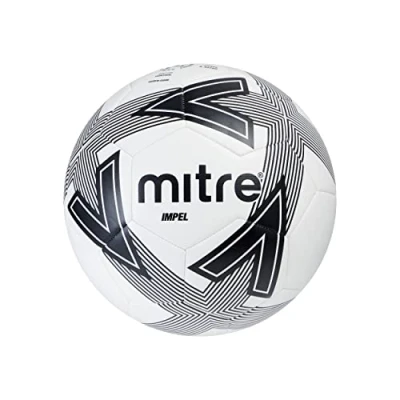 Abbildung von Mitre Impel L30P Fußball, hohe Strapazierfähigkeit, Formbeständigkeit, Weiß/Schwarz, 5