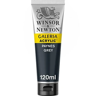Abbildung von Winsor &amp; Newton 2131465 Galeria Acrylfarbe, hohe Pigmentierung, lichtecht, buttrige Konsistenz, 120 ml Tube Payne&#039;s Grau