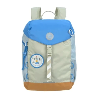 Abbildung von LÄSSIG Kinder Wanderrucksack Kinderrucksack mit Brustgurt gepolsterte Schultergurte wasserabweisend, 14 Liter/Big Outdoor Backpack Sunny Explorer green/blue