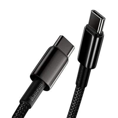 Abbildung von Baseus USB C auf Kabel 100W, PD 5A QC 4.0 Schnellladung Ladekabel, Zinklegierung Typ für MacBook Pro iPad Air Mini Samsung Galaxy S23 S22 S21 S20, Steam Deck