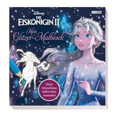 Abbildung von Disney Die Eiskönigin 2: Mein Glitzer Malblock: Dicke Glitzerlinien helfen beim Ausmalen!