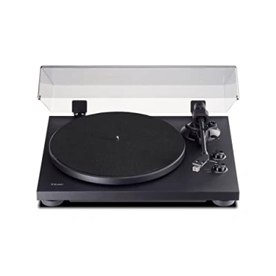 Abbildung von Teac TN 280BT A3 Plattenspieler mit Bluetooth Ausgang für Lautsprecher und Kopfhörer (Aluminium Plattenteller, Riemenantrieb, MM Phono Vorverstärker, High Density MDF Gehäuse) Schwarz