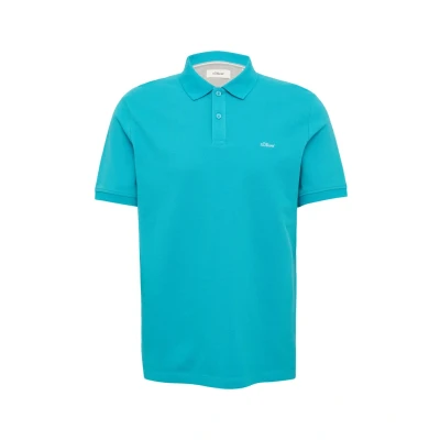 Abbildung von s.Oliver AUS Baumwolle Poloshirt, Herren, Größe: Small, Pastelltürkis