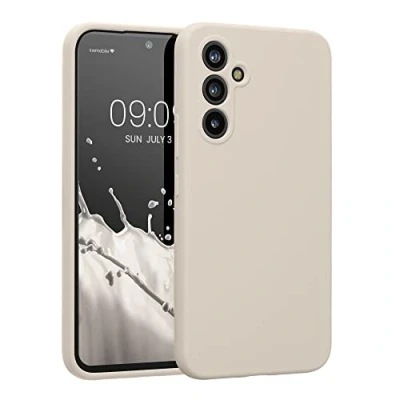 Abbildung von kwmobile Hülle kompatibel mit Samsung Galaxy A54 5G Case gummiert Silikon Handyhülle Schutzhülle Creme matt