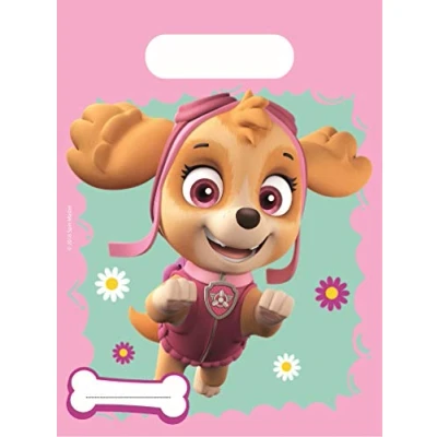 Abbildung von Procos 90280 Partytüten Paw Patrol, Skye &amp; Everest, 6 Stück, Größe 16,5 x 22,5 cm, Tüten, Taschen, Geschenke, Give Away, Helden auf vier Pfoten, Hunde, Party, Dekoration