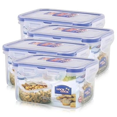 Abbildung von Lock &amp; HPL807 Frischhaltebox, rechteckig, 470 ml, 4 Stück
