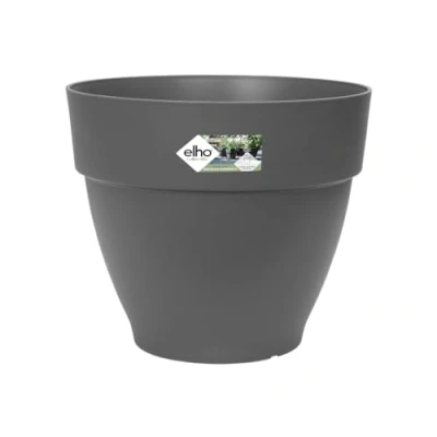 Abbildung von elho Vibia Campana Rund 47 Blumentopf für Außen Ø 47.0 x H 40.4 cm Schwarz/Anthrazit