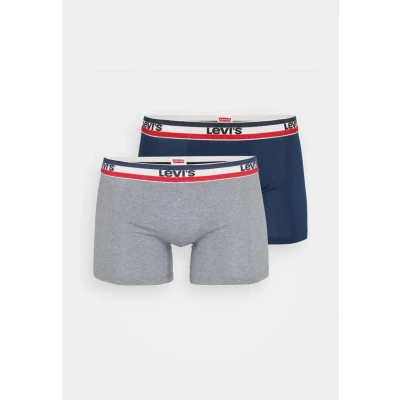 Abbildung von Levi&#039;s MEN LOGO Boxer Brief 2 PACK Panties, Herren, Größe: XXL, Dress blues