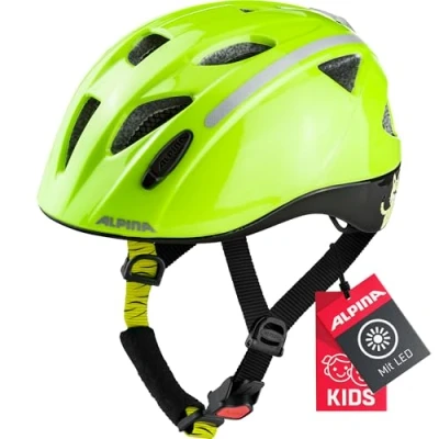 Abbildung von ALPINA XIMO FLASH Beleuchteter, Reflektierender, Leichter &amp; Anpassbarer LED Fahrradhelm Für Kinder, be visible reflectiv, 47 51 cm
