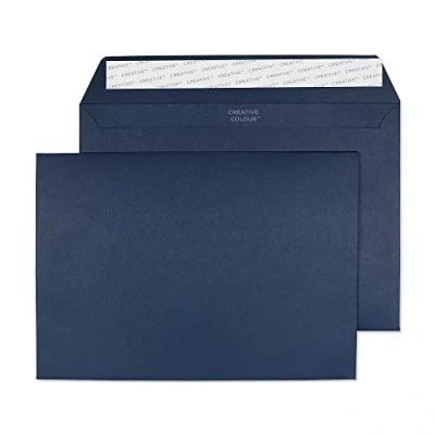 Abbildung von Blake Creative Colour 45320 Farbige Briefumschläge Haftklebung Oxford Blau C5 162 x 229 mm 120 g/m² 25 Stück