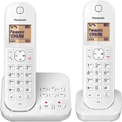 Abbildung von Panasonic KX TGC 422 GW, schnurloses Telefon mit Anrufbeantworter und Zusatz Set, weiss