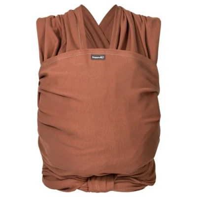 Abbildung von Hoppediz Elastisches Baby Tragetuch für Neugeborene ab Geburt (2 9 kg) aus Bio Baumwolle Kupfer 4,60 m