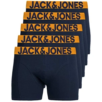 Abbildung von JACK &amp; JONES Herren 5er Pack Boxershorts Mix Unterwäsche Mehrpack,5er Navy,XL