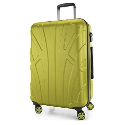 Abbildung von suitline Hartschalen Koffer Trolley Rollkoffer Reisekoffer, TSA, 66 cm, ca. 58 Liter, 100% ABS Matt, Farn