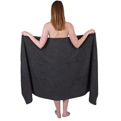 Abbildung von Betz Badetuch groß XXL Berlin Größe 100 x 200 cm Badetücher Saunatuch 100% Baumwolle Graphit