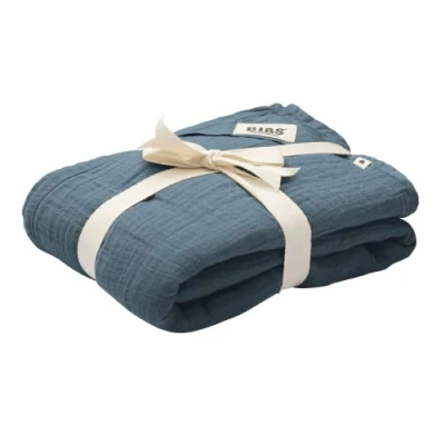 Abbildung von Bibs Muslin Swaddle Pucktücher, Wickeltuch, Decke für Neugeborene, Tragetuch, 100% Bio Baumwolle, 120x120 cm, Petrol
