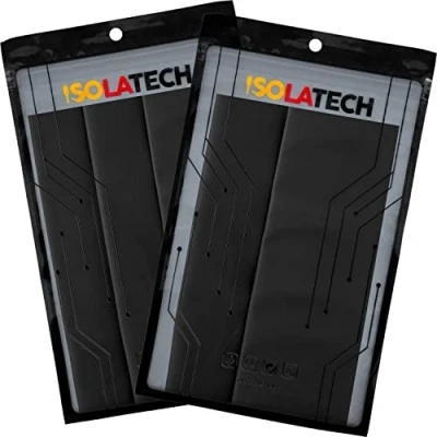 Abbildung von ISOLATECH Schrumpfschlauch Set Bündel 3:1 ohne Kleber unbeschriftet Schwarz Ø 30mm 0,6 Meter in 3Stk x 20cm und 40mm 0,4 2Stk