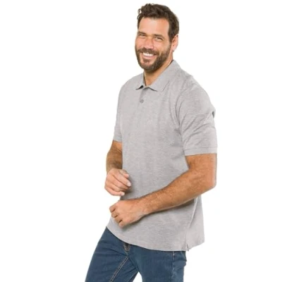 Abbildung von JP 1880 Herren große Größen Übergrößen Menswear L 8XL JP1880 Poloshirt, Basic, Halbarm, Piqué, bis 10XL grau Melange 3XL 702560123