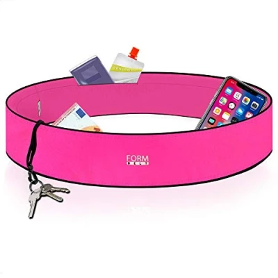 Abbildung von Laufgürtel für Handy Smartphone universal iPhone 14 S23 13 12 Pro Max Galaxy Samsung A52 A53 S20 S22 A 52 S21 FE Huawei Xiaomi Pixel Hüfttasche Lauftasche Joggen Handytasche (pink, L)