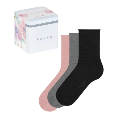 Abbildung von FALKE Damen Happy Giftbox Uni 3 pack W Baumwolle Einfarbig Paar Socken, Mehrfarbig (Sortiment 0050), 35 38 EU