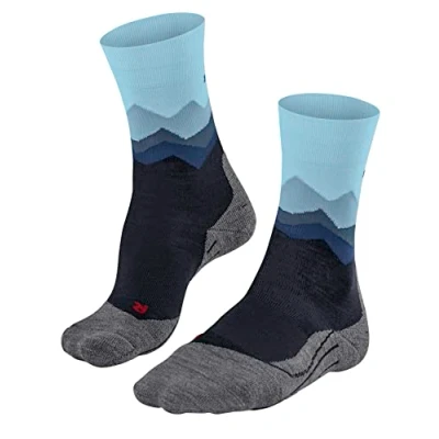 Abbildung von FALKE Damen Wandersocken TK2 Explore Crest W SO Wolle antiblasen dick 1 Paar, Blau (Navy 6162), 35 36